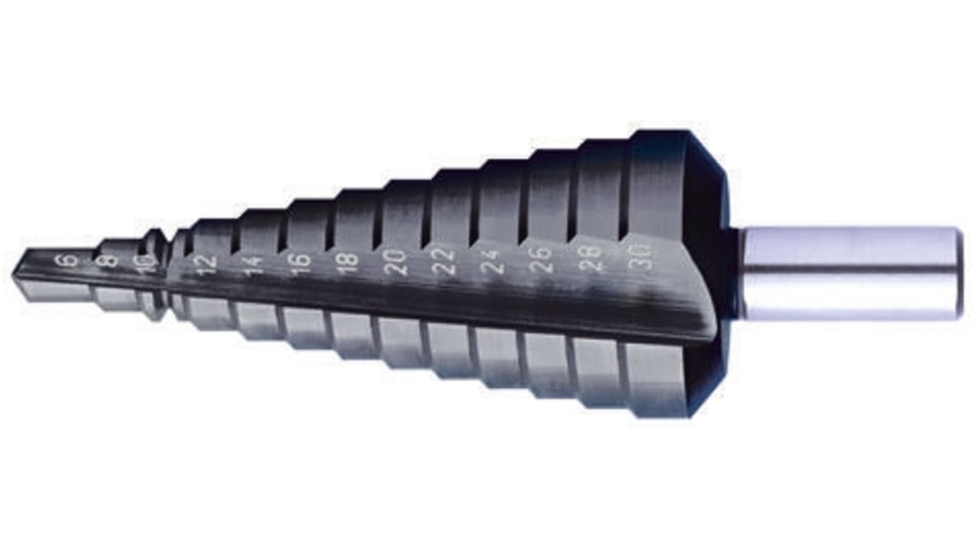 Broca escalonada EXACT HSS, 20mm a 30mm, de 11 escalones