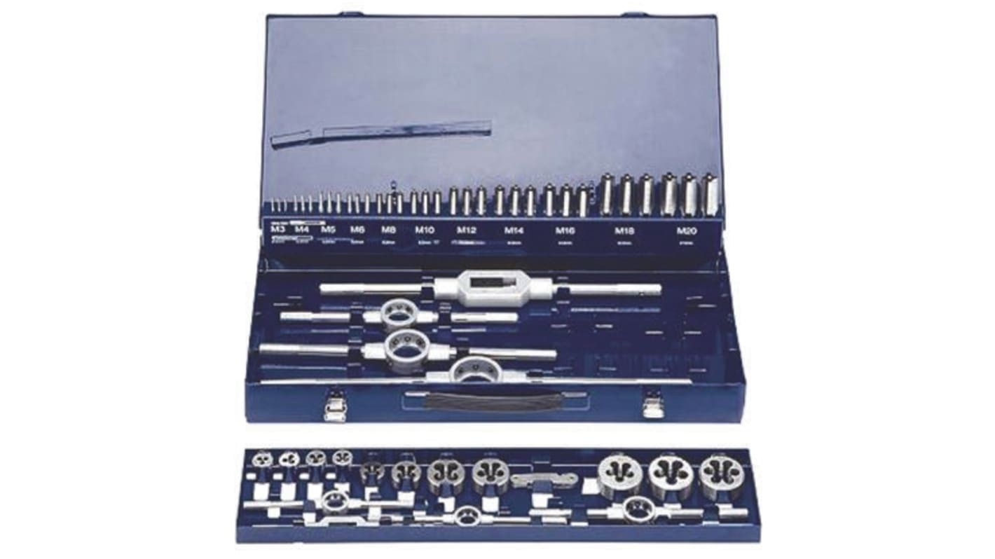 Set per filettatura EVENTUS 4410723, 52 pezzi, HSS