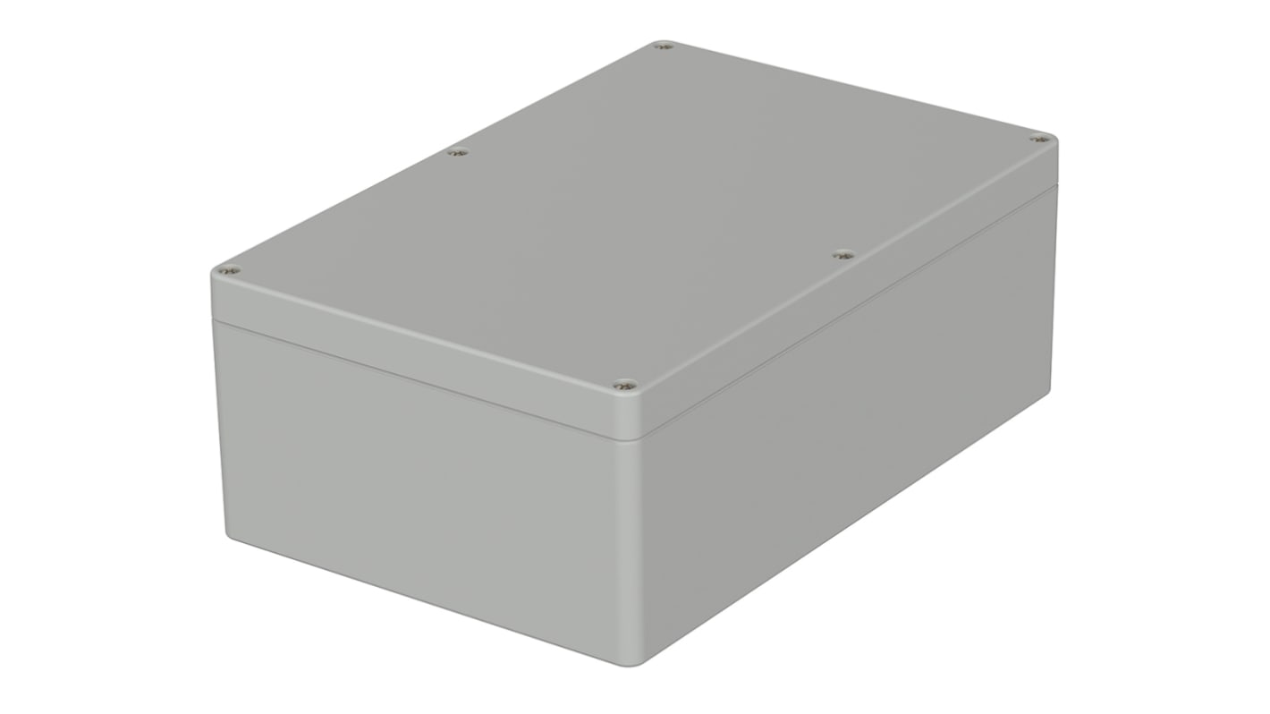 Bopla Euromas Series Grey ABS Enclosure, IP66, Flanged, Grey Lid, 240 x 160 x 90mm