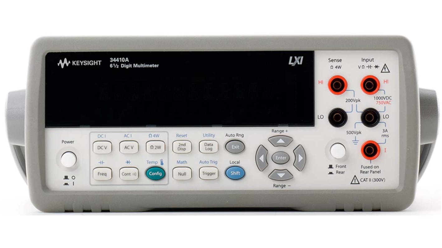 Keysight Technologies 34410A Bench Digital Multimeter, True RMS, 3A ac Max, 3A dc Max, 750V ac Max