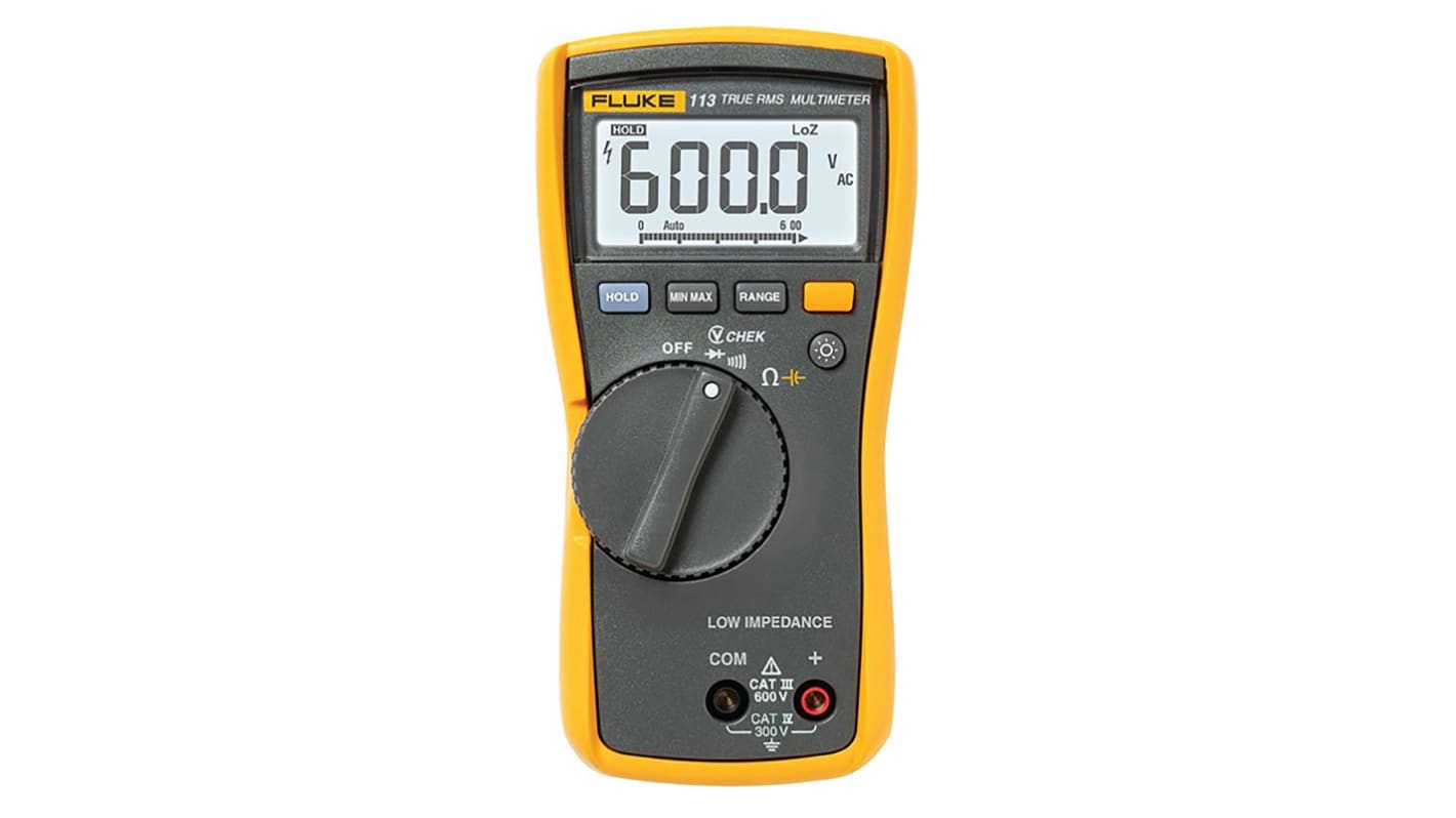 Multimètre numérique 113 Fluke Portable, 600V c.a., Etalonné RS