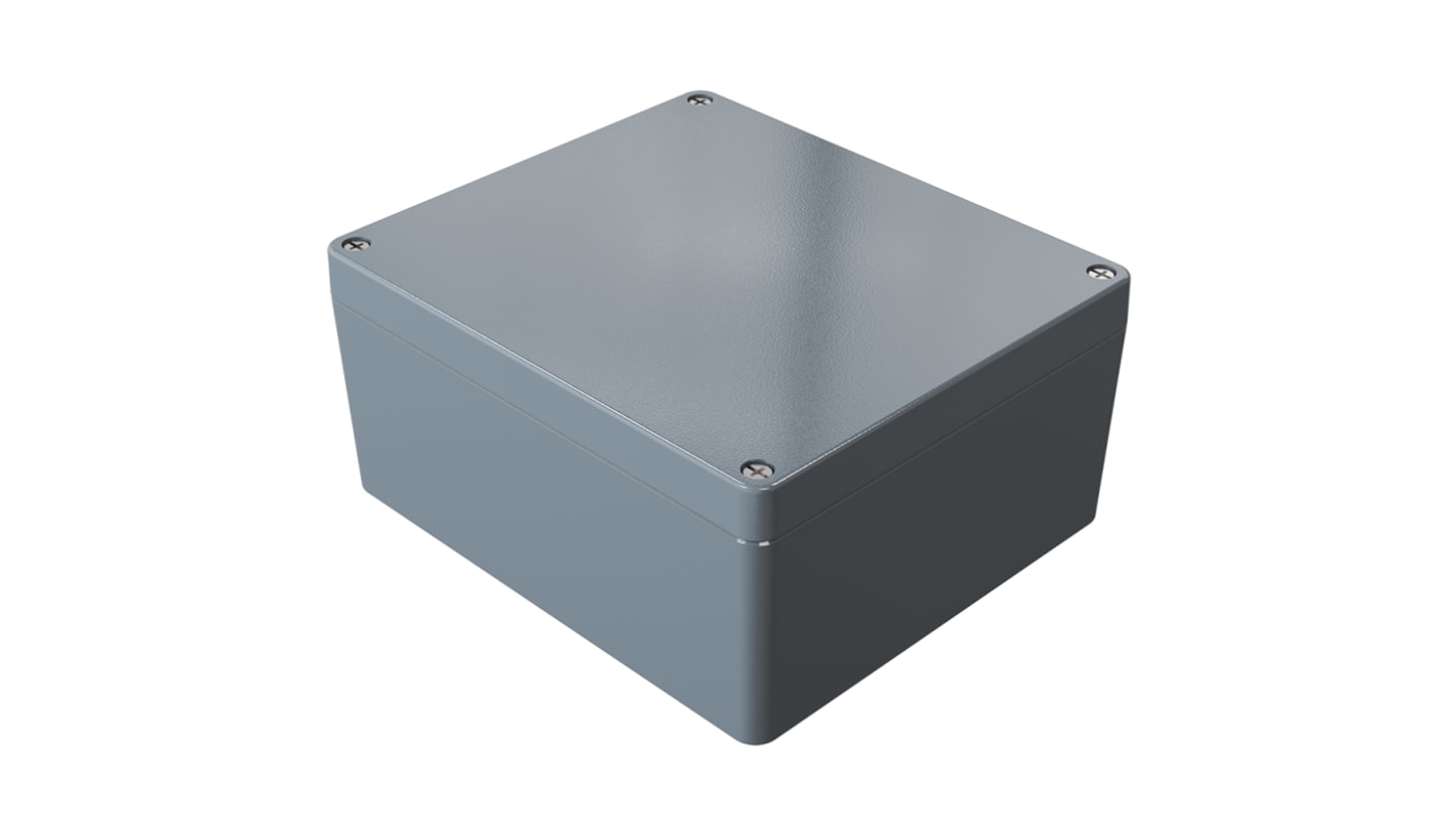 Rose Aluminium Standard Series Grey Die Cast Aluminium Enclosure, IP66, IK09, Grey Lid, 232 x 202 x 111mm