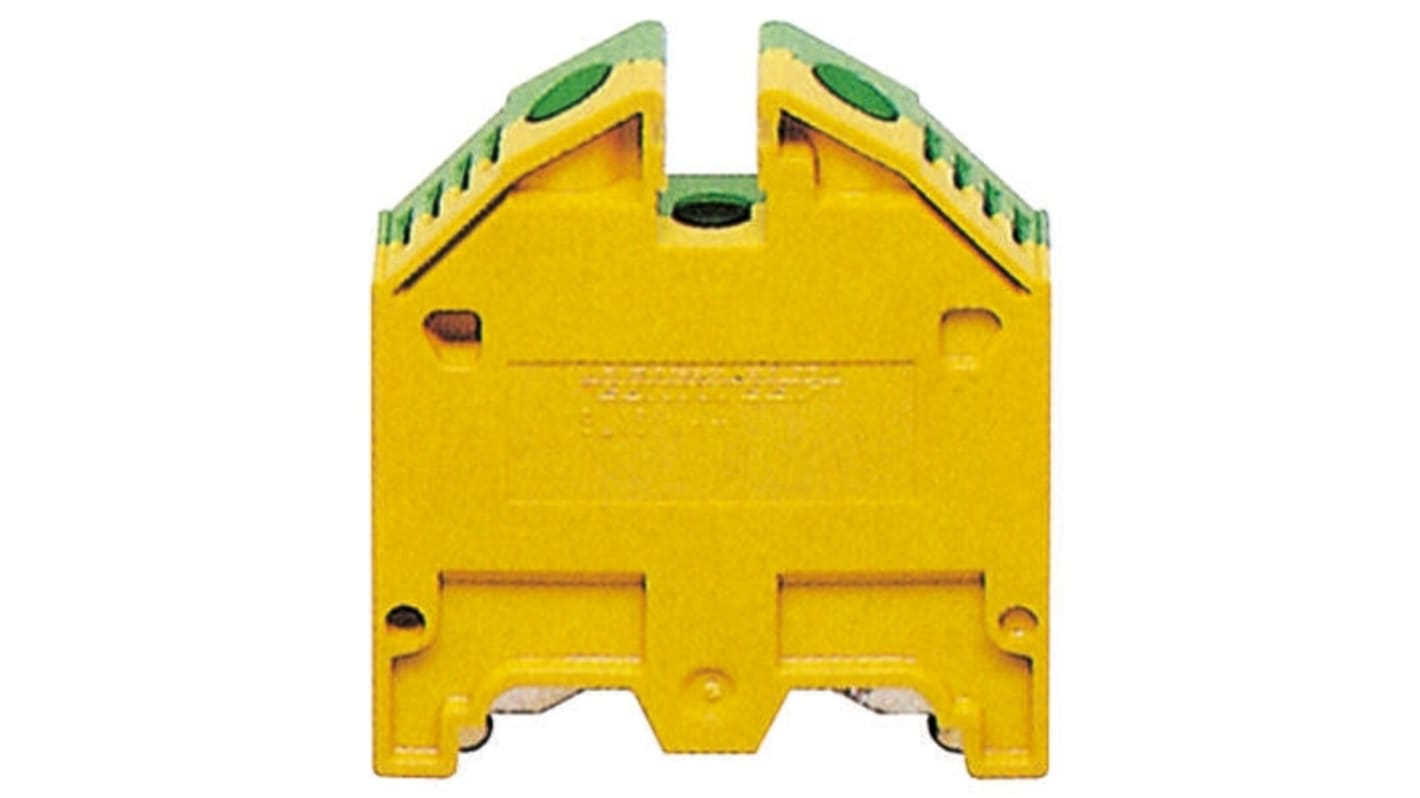 Morsetto di terra RS PRO, 2 vie, 2.5 → 25 mm², Profilo a cappello