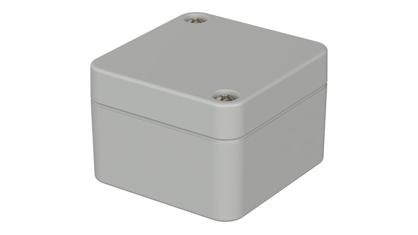 Bopla Euromas Series Grey ABS Enclosure, IP66, Flanged, Grey Lid, 52 x 50 x 35mm