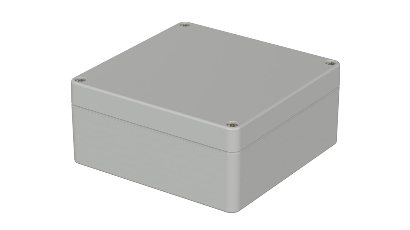 Bopla Euromas Series Grey ABS Enclosure, IP65, Flanged, Grey Lid, 122 x 120 x 55mm