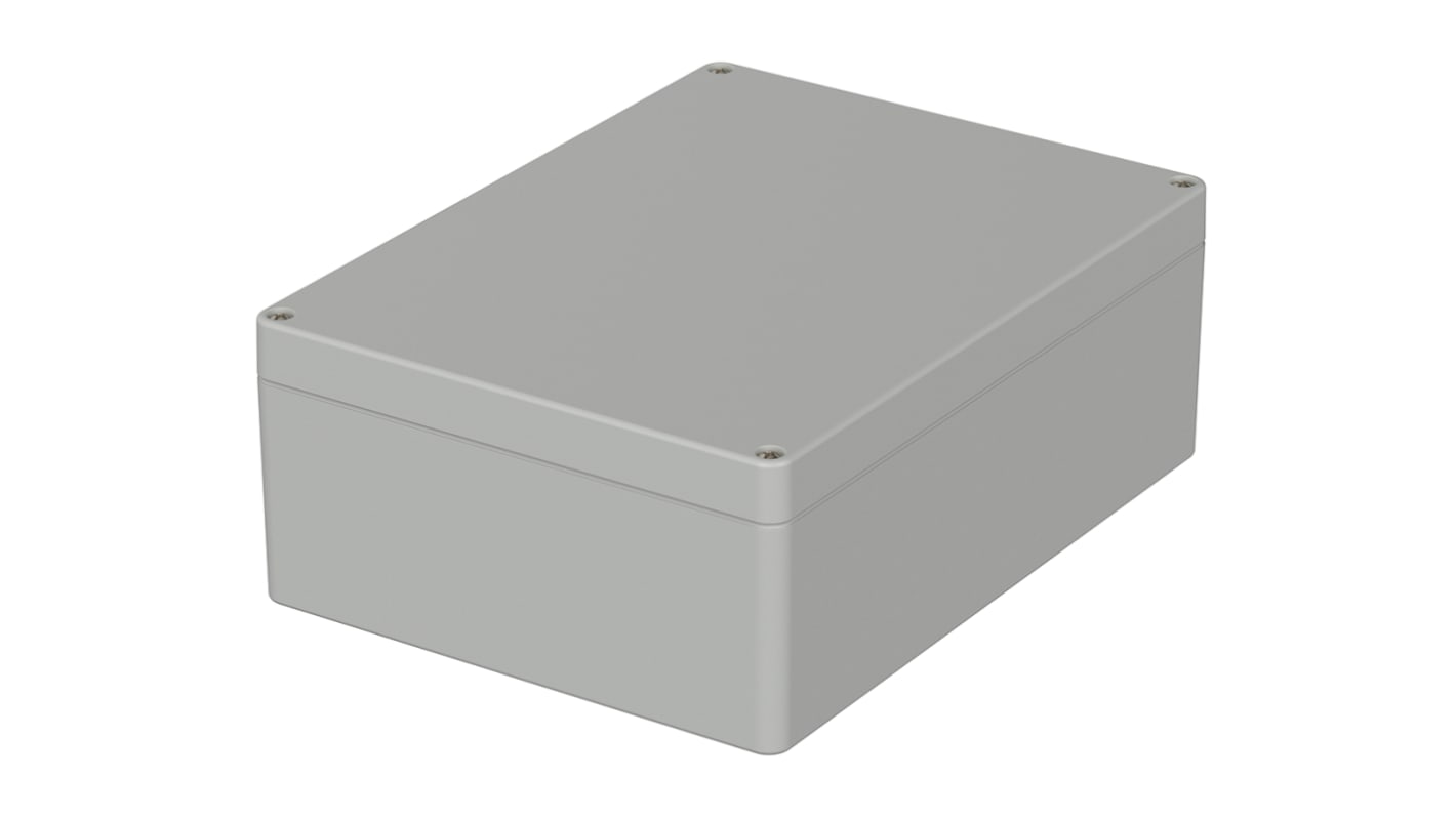 Bopla Euromas Series Grey ABS Enclosure, IP65, Flanged, Grey Lid, 200 x 150 x 75mm