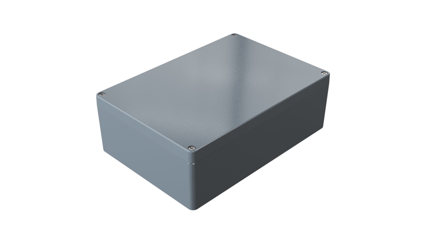 Rose Aluminium Standard Series Grey Die Cast Aluminium Enclosure, IP66, IK09, Grey Lid, 330 x 230 x 111mm