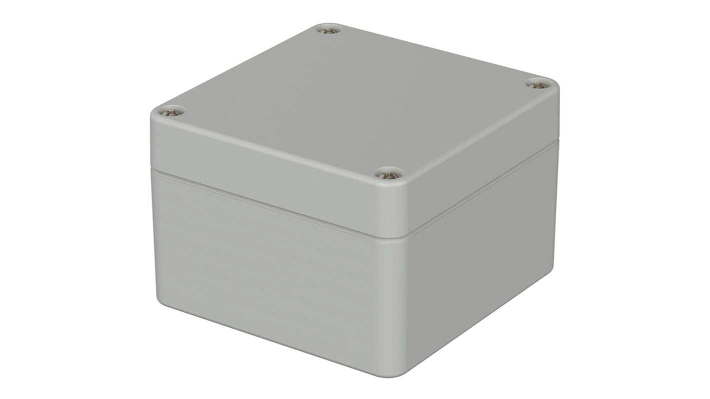 Bopla Euromas Series Grey ABS Enclosure, IP66, Flanged, Grey Lid, 82 x 80 x 55mm