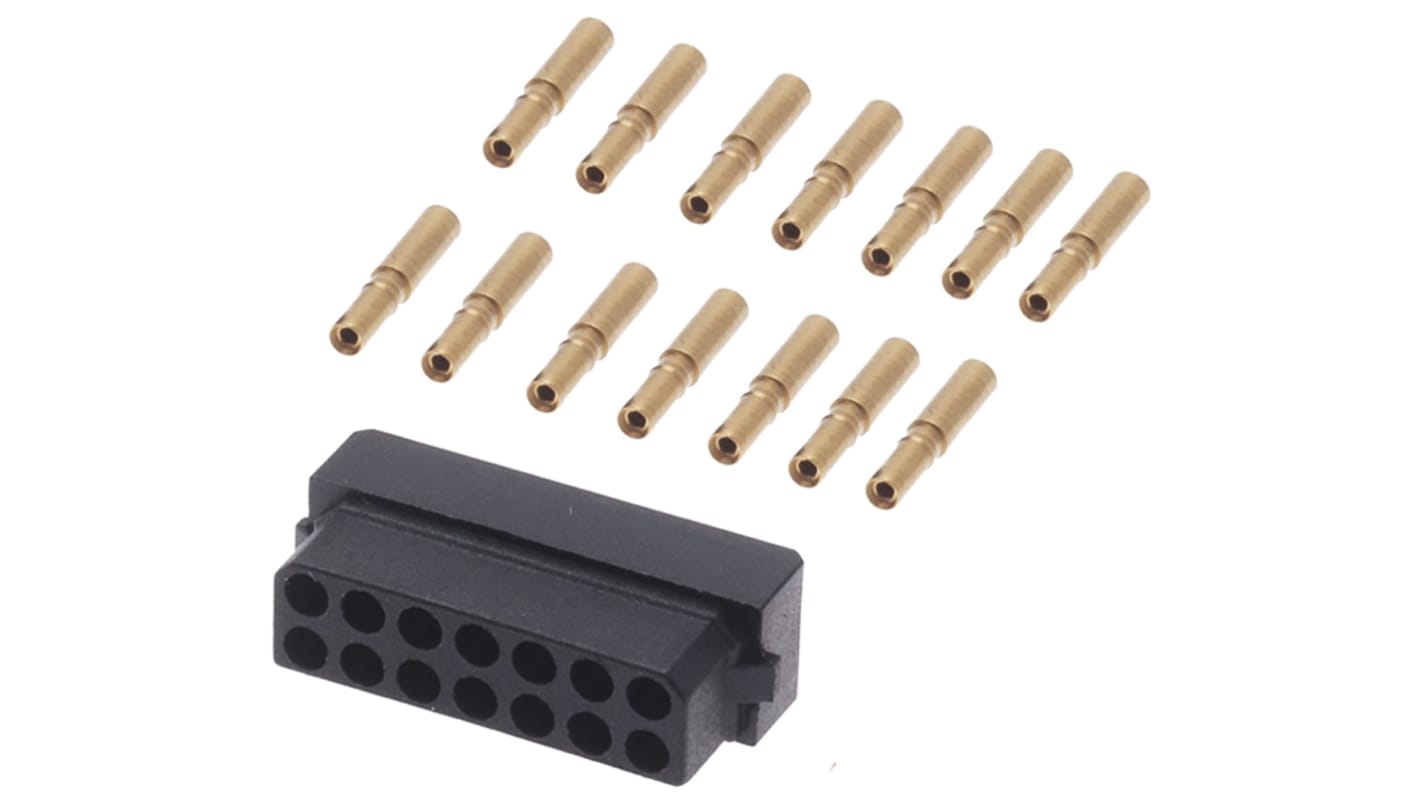 HARWIN Datamate Connector Kit Containing 14 way DIL Female Shell, Crimps