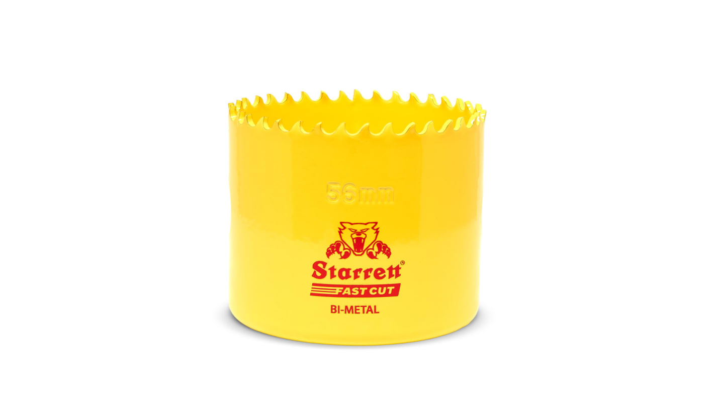 Sega a tazza Starrett in HSS, Ø 56mm, profondità taglio 38mm