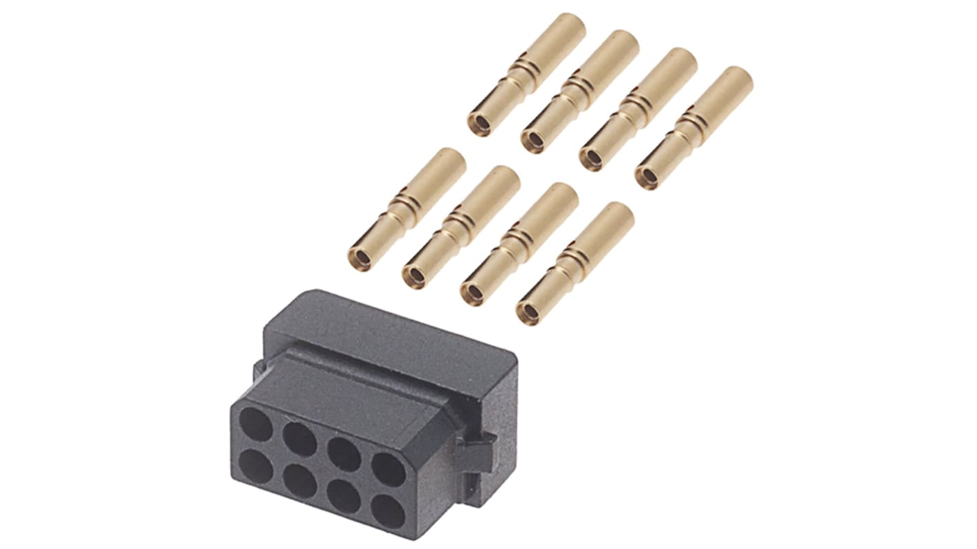 HARWIN Datamate Connector Kit Containing 8 way DIL Female Shell, Crimps