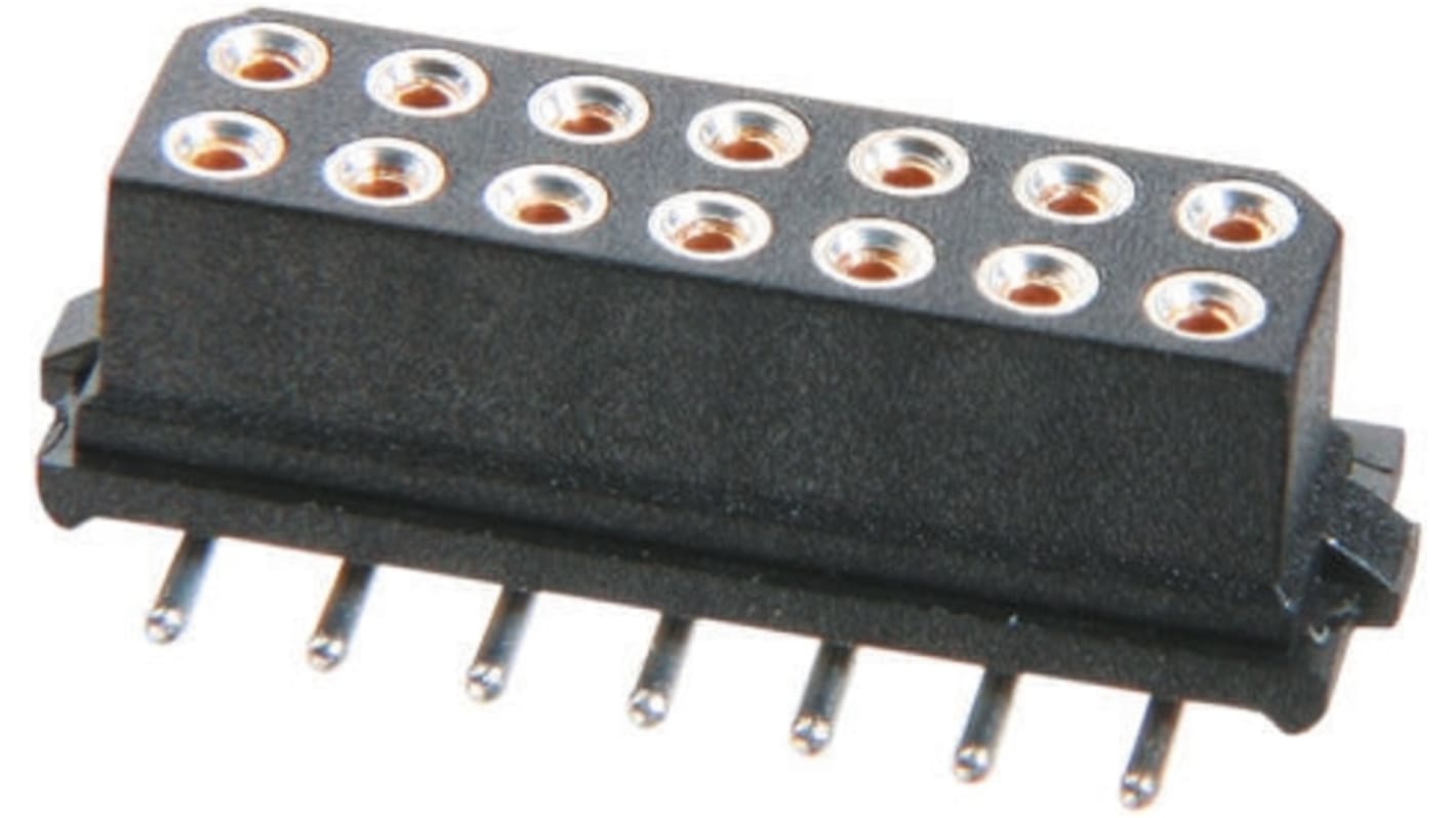 HARWIN m80 Series Straight Surface Mount PCB Socket, 10-Contact, 2-Row, 2mm Pitch, Solder Termination