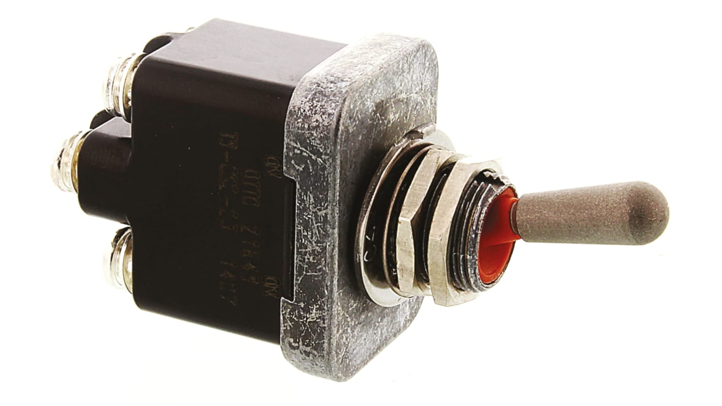 Otto Toggle Switch, Panel Mount, On-On, DPDT, Screw Terminal