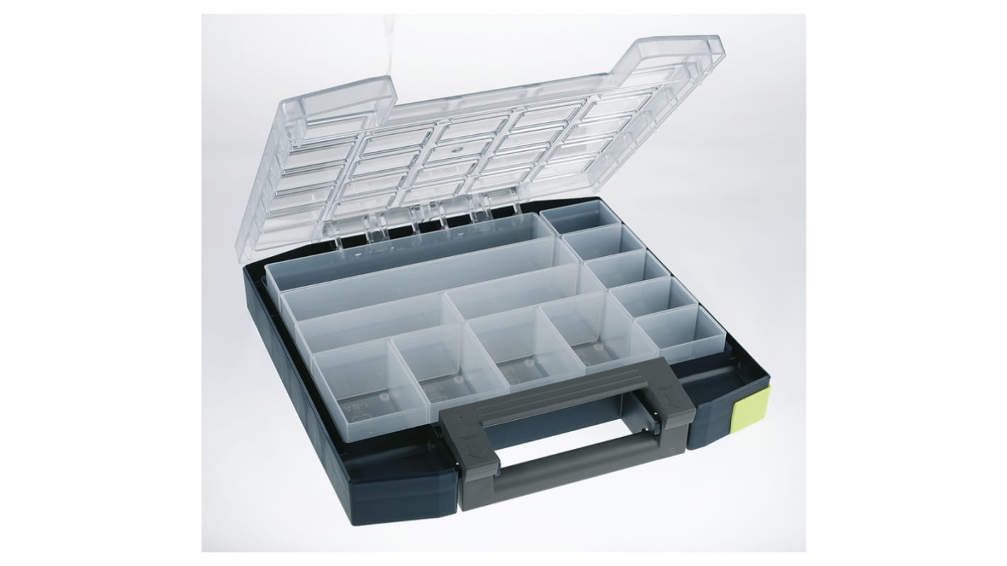 Contenitore modulare Raaco in PC, PP, 13 scomparti, 55mm x 298mm x 284mm