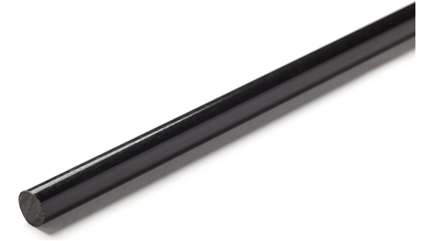 Varilla de nylon, Negro, 1m x 60mm