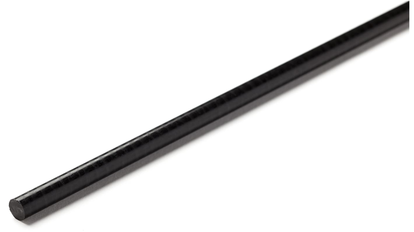 RS PRO Black Acetal Rod, 500mm x 150mm Diameter