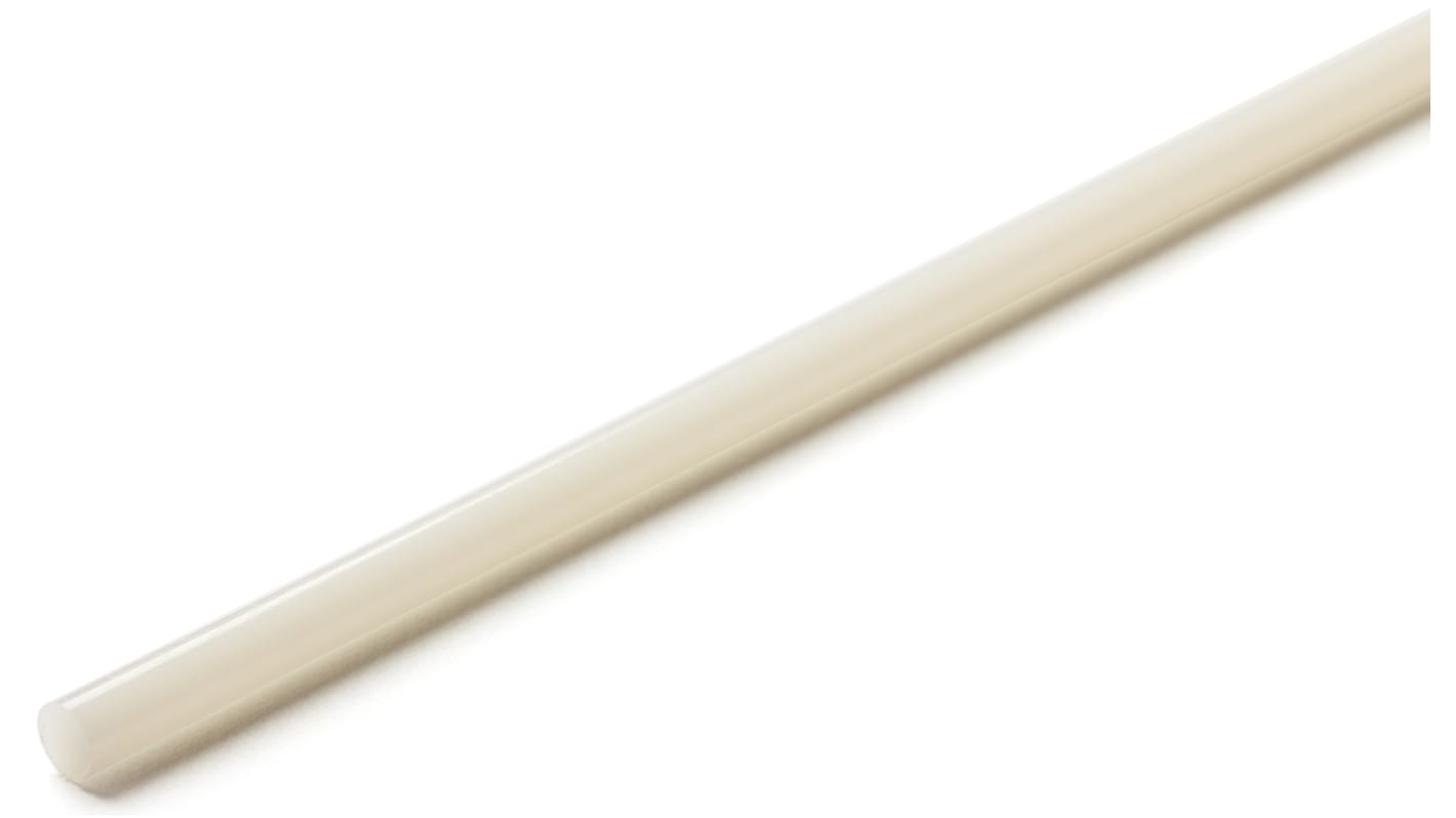 RS PRO White Nylon Rod, 1m x 18mm Diameter