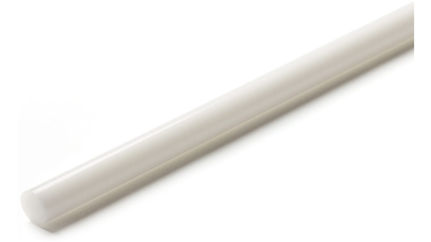 RS PRO 乙缩醛棒, 56mm直径, 1m长, 白色, 最高工作温度+100°C