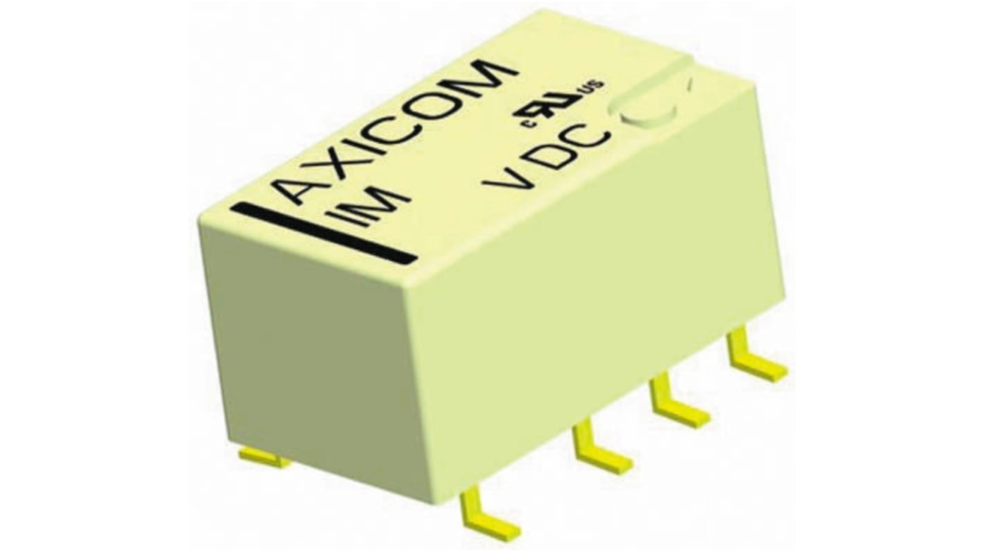 TE Connectivity Surface Mount Latching Signal Relay, 5V dc Coil, 2A Switching Current, DPDT
