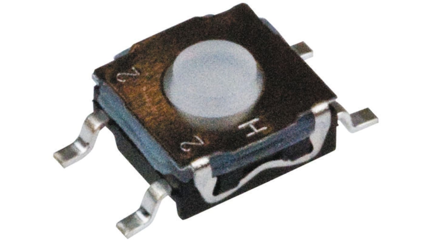 C & K IP67 Button Tactile Switch, SPST 50 mA @ 32 V dc 0.9mm Surface Mount
