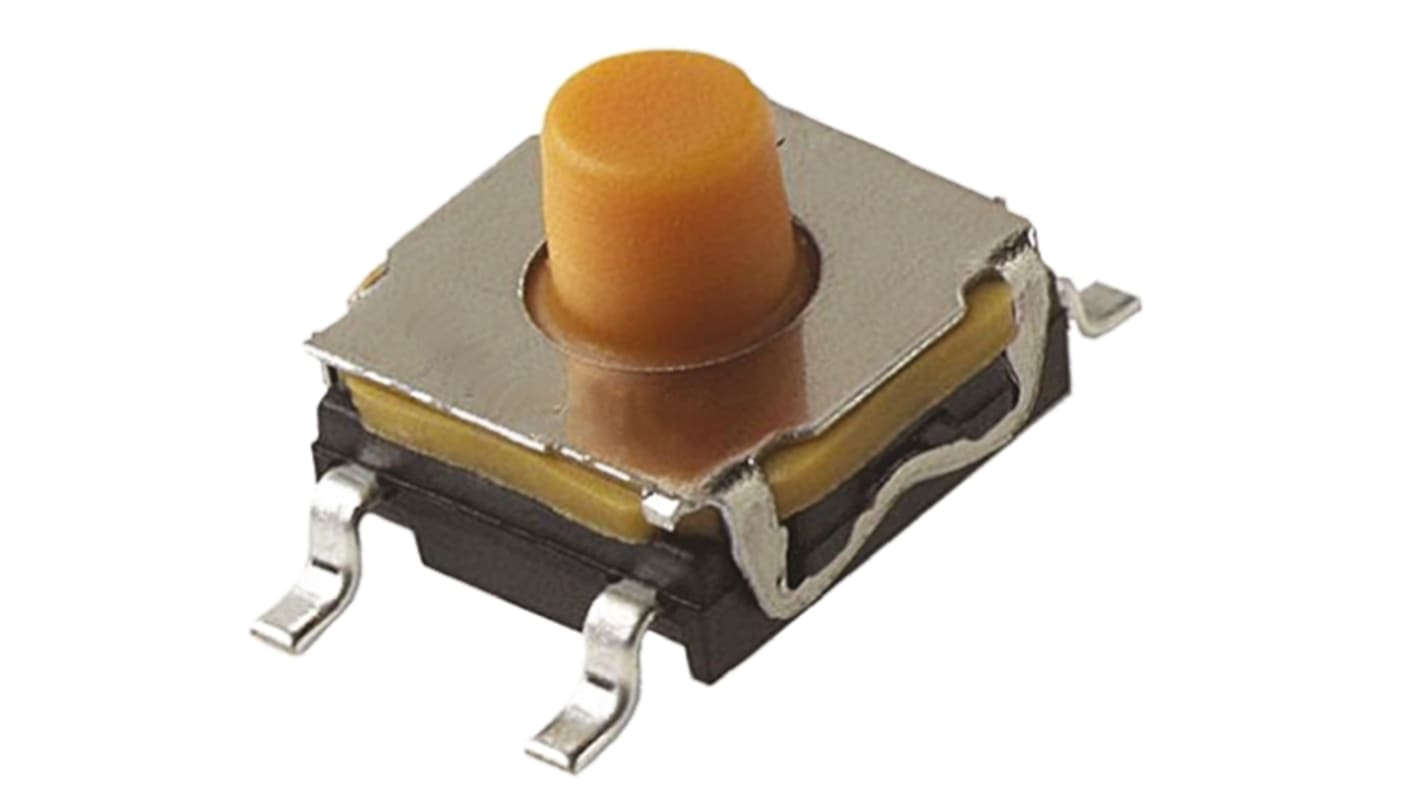 C & K IP67 Button Tactile Switch, SPST 50 mA @ 32 V dc 2.6mm