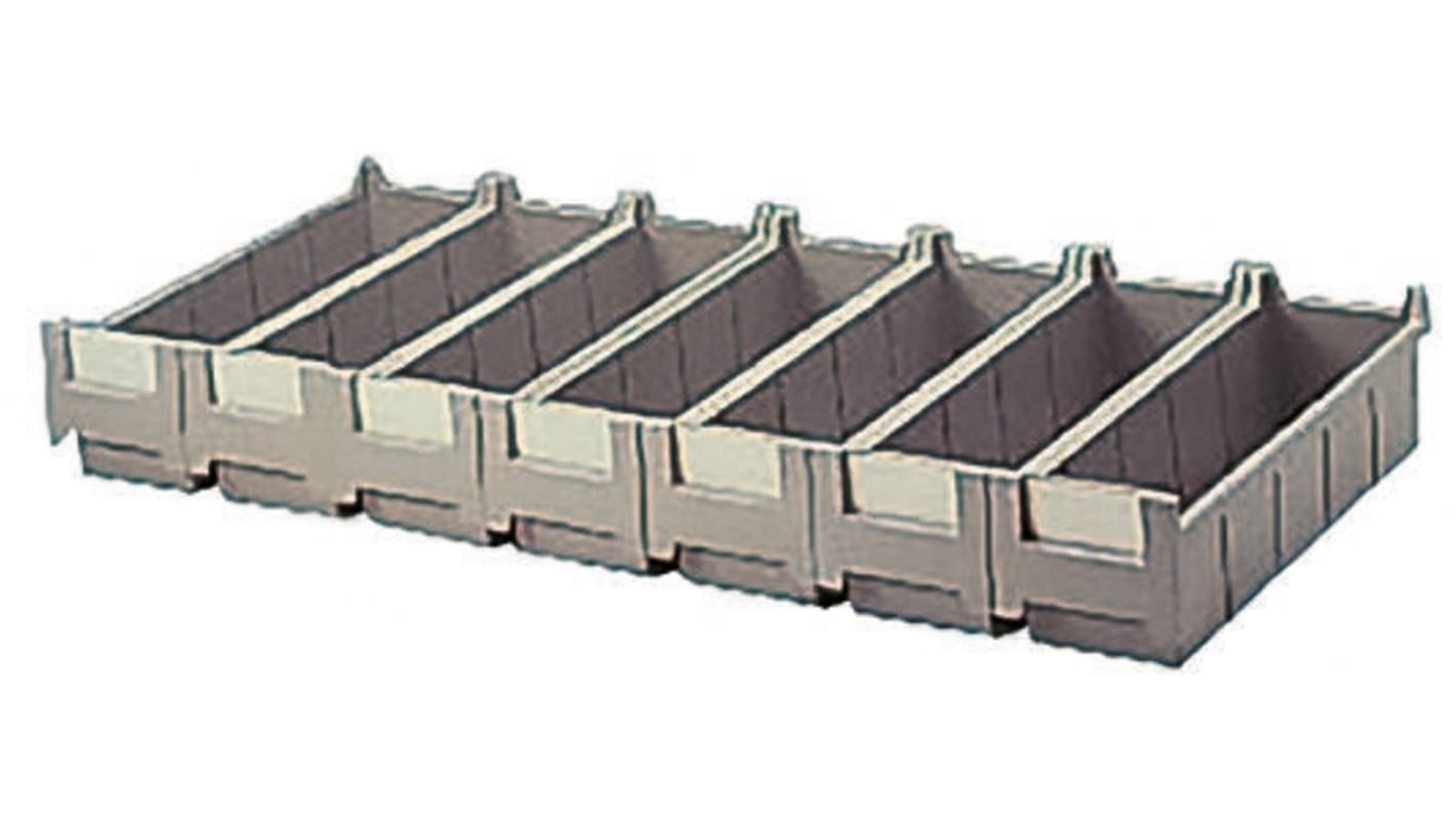 RS PRO 灰色抽屉, 塑料外框, 138mm高 x 138mm宽 x 431mm深, 7个抽屉