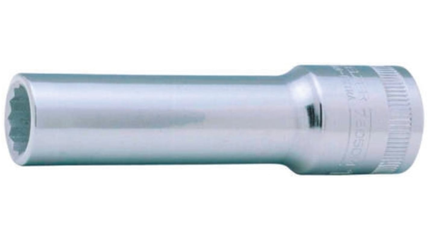 Bahco 1/2 in Drive 21mm Deep Socket, 12 point, 82.6 mm Overall Length