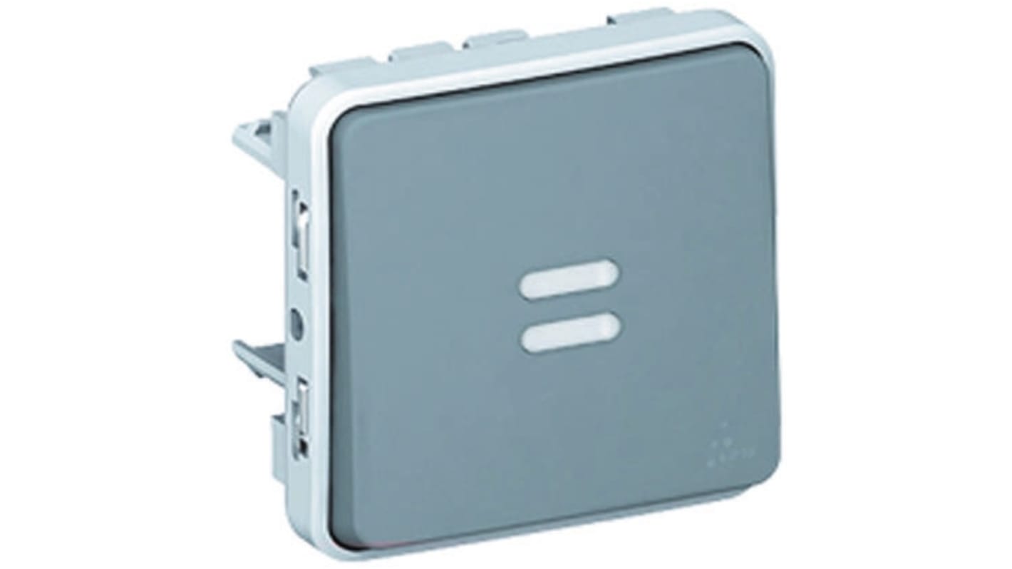 Legrand Illuminated Push Button Switch, Latching, Panel Mount, SPST, 250V, IP55