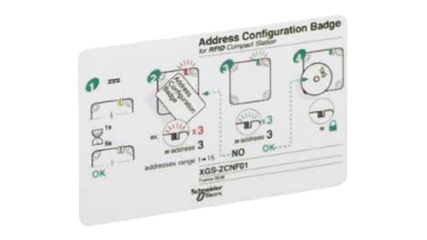 Rs-Online Tessera per configurazione indirizzo Telemecanique Sensors per uso con Sistema di identificazione delle frequenze radio
