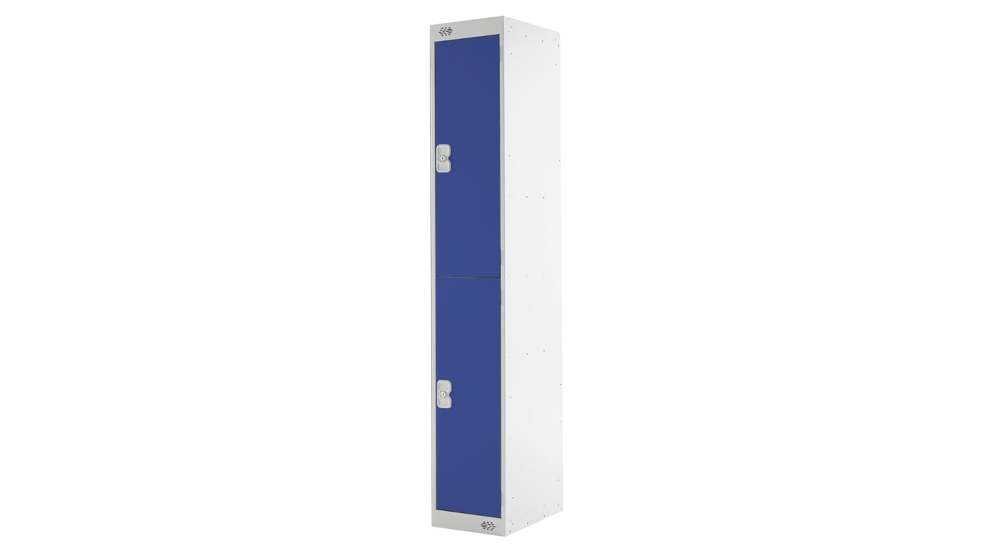 RS PRO Industrieschrank, Türanzahl: 2 Stahl, Blau, 1800 mm x 300 mm x 450mm
