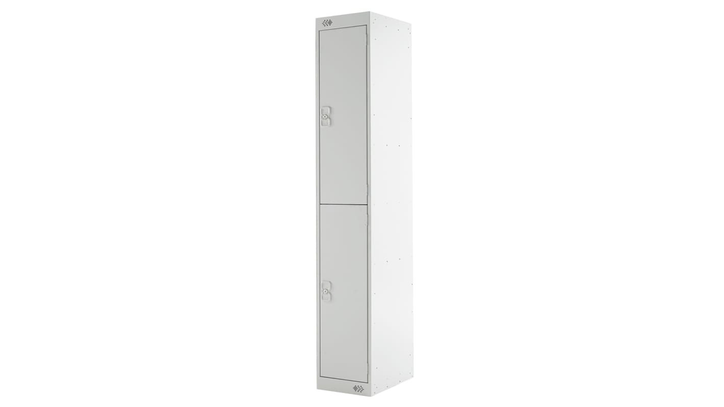 RS PRO Industrieschrank, Türanzahl: 2 Stahl, Grau, 1800 mm x 300 mm x 450mm