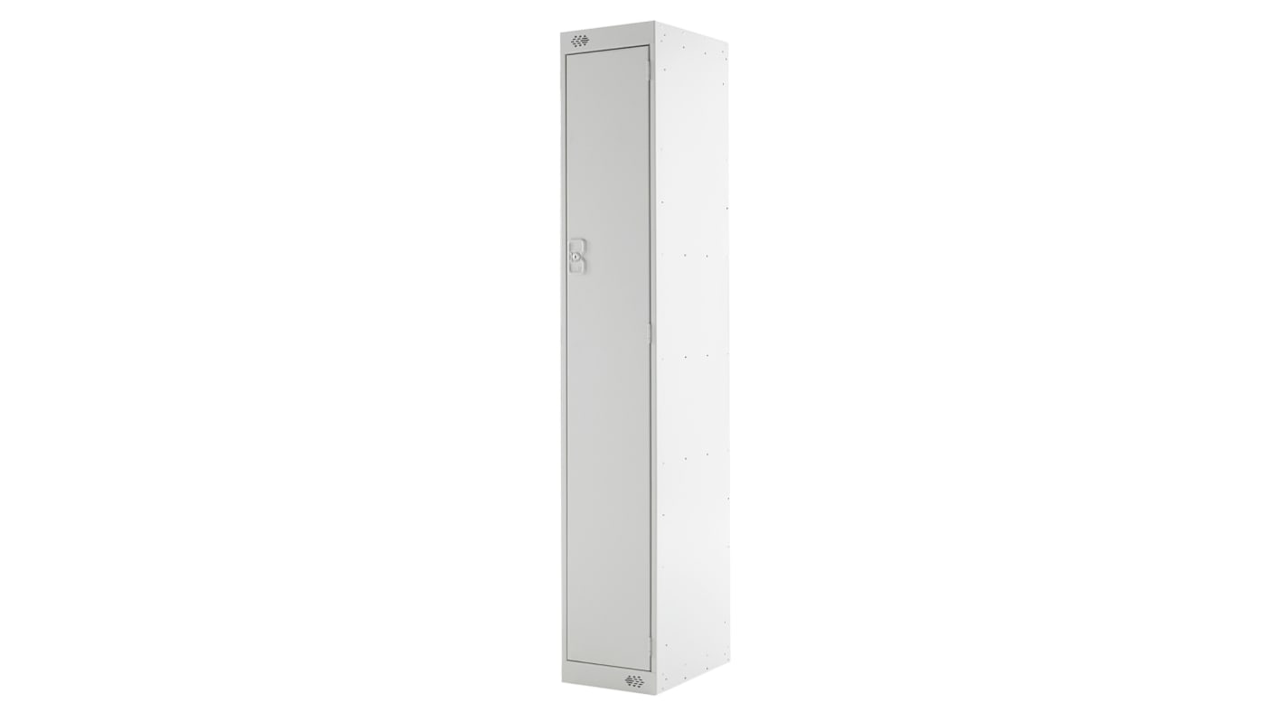 RS PRO 1 Door Steel Grey Industrial Locker, 1800 mm x 300 mm x 300mm