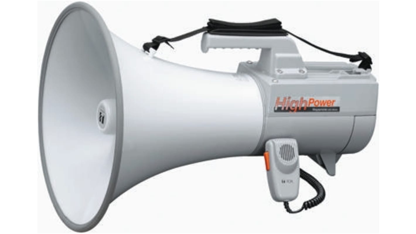 TOA ER2230W Grey 30 W Shoulder Megaphone with Whistle Alert