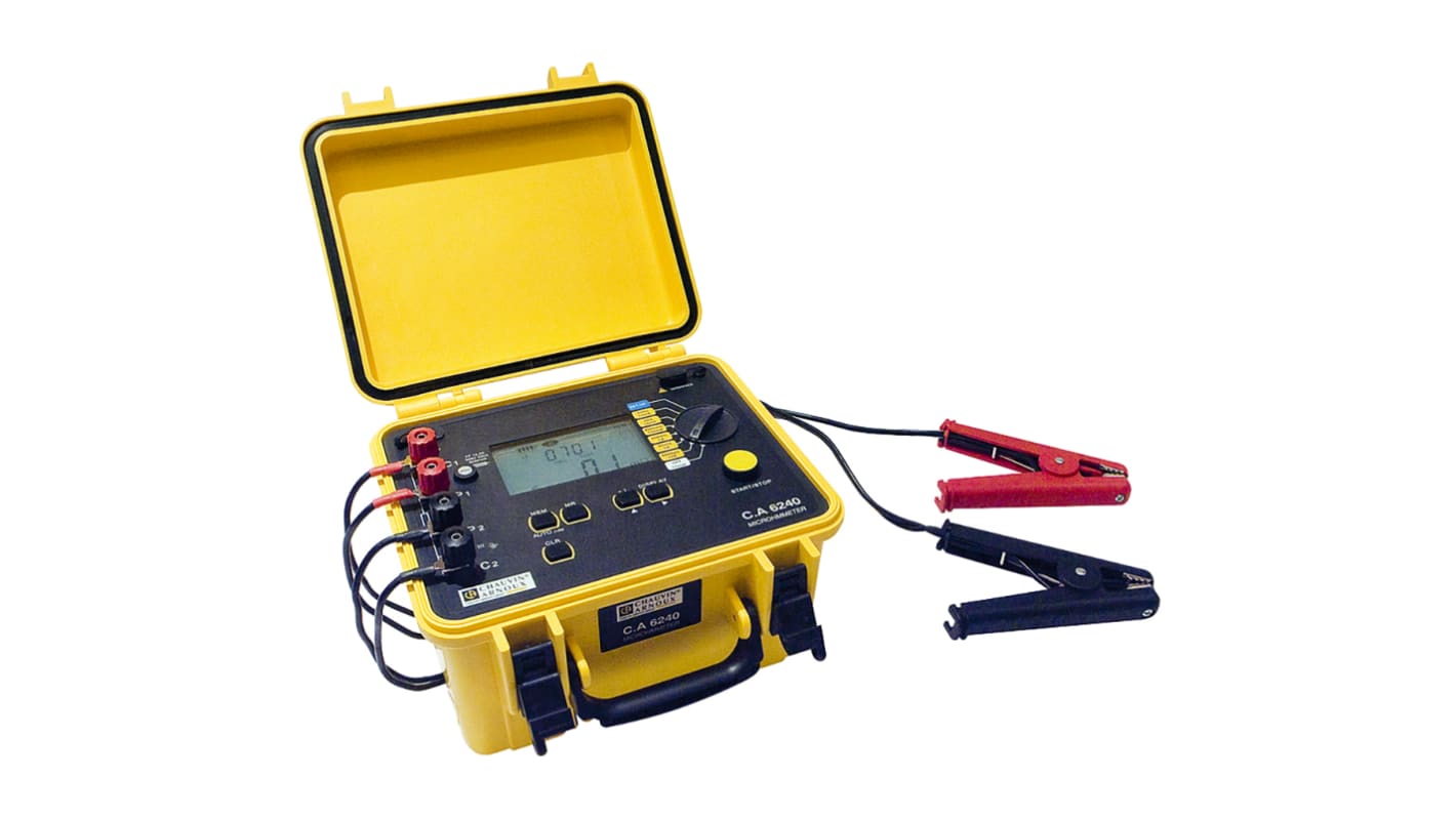 Chauvin Arnoux CA 6240 Ohmmeter, 399 Ω Max, 1μΩ Resolution, 4 Wire