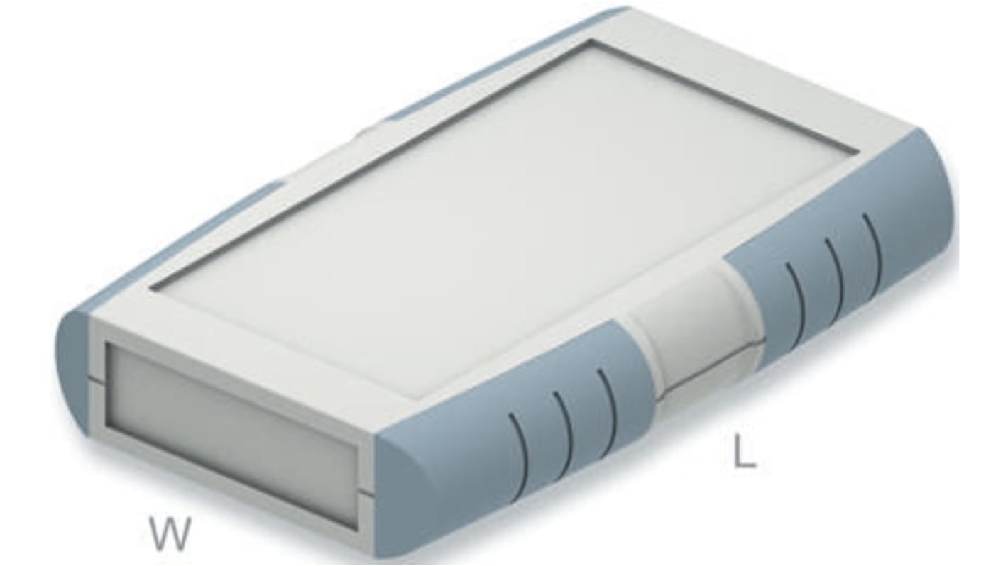 CAMDENBOSS 33 Grip Case Series Grey ABS Hand Held Enclosure, Integral Battery Compartment, IP65, 185 x 110 x 35mm