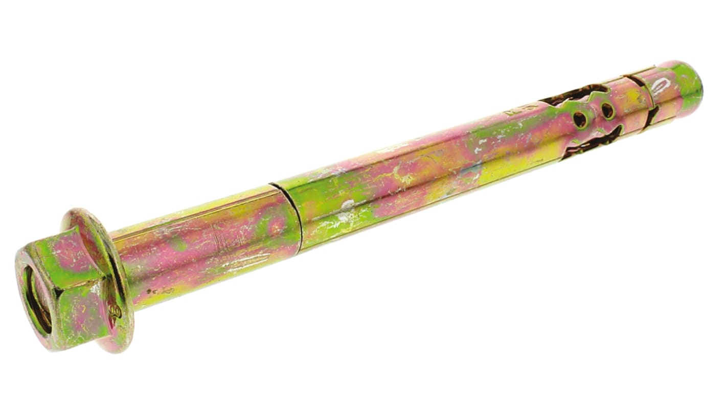 RawlPlug M10大头膨胀锚栓, 钢制, 130mm长, Φ12mm固定孔