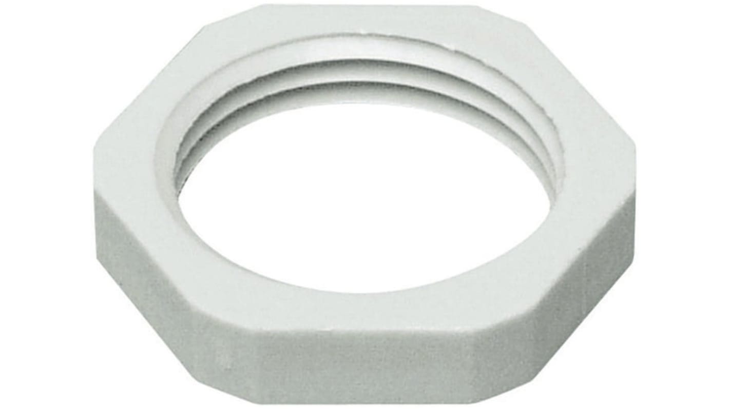 SIB Grey Fibreglass PA Cable Gland Locknut, PG16 Thread