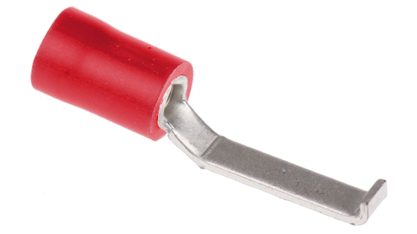 Terminale a lama a crimpare ricurvo RS PRO, lama 17.1mm, 0.5mm² - 1.5mm², Rosso Non protetto