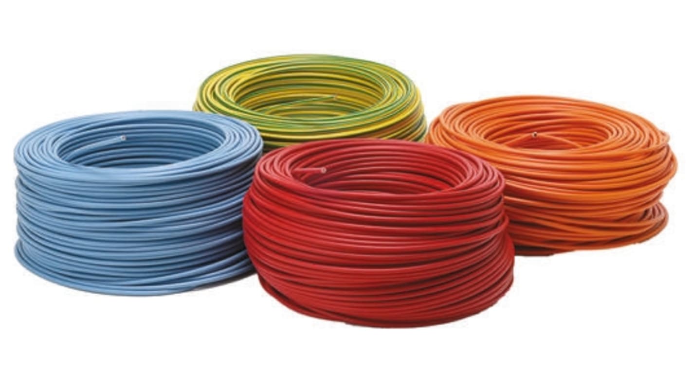 RS PRO Brown 0.75 mm² Hook Up Wire, 18 AWG, 100m, PVC Insulation