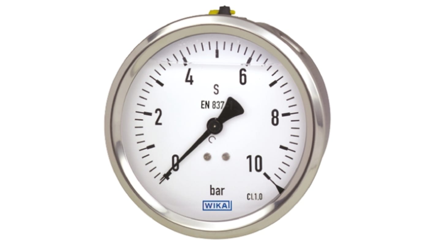 WIKA G 1/4 Analogue Pressure Gauge 16bar Back Entry 63mm Outside Diameter