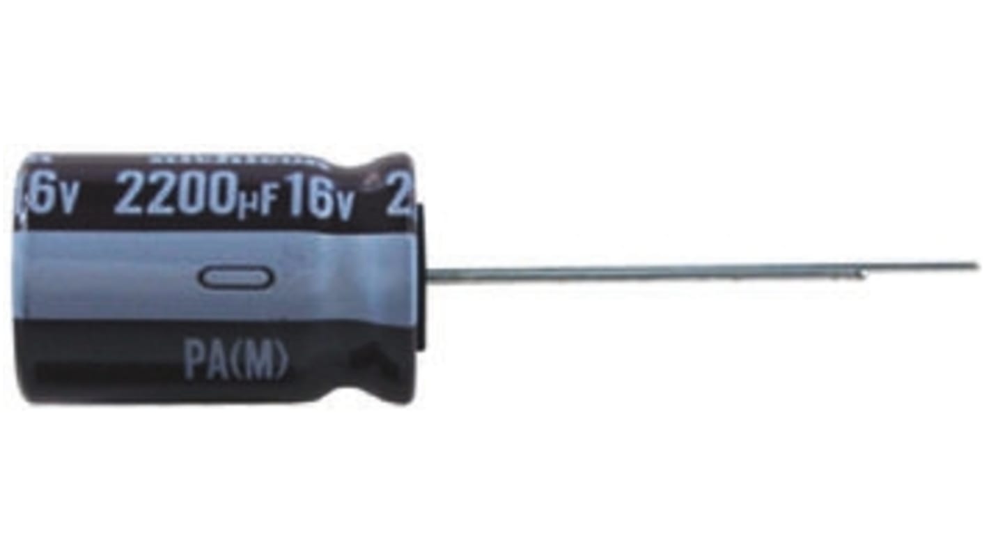 Nichicon 1000μF Aluminium Electrolytic Capacitor 16V dc, Radial, Through Hole - UPA1C102MPD