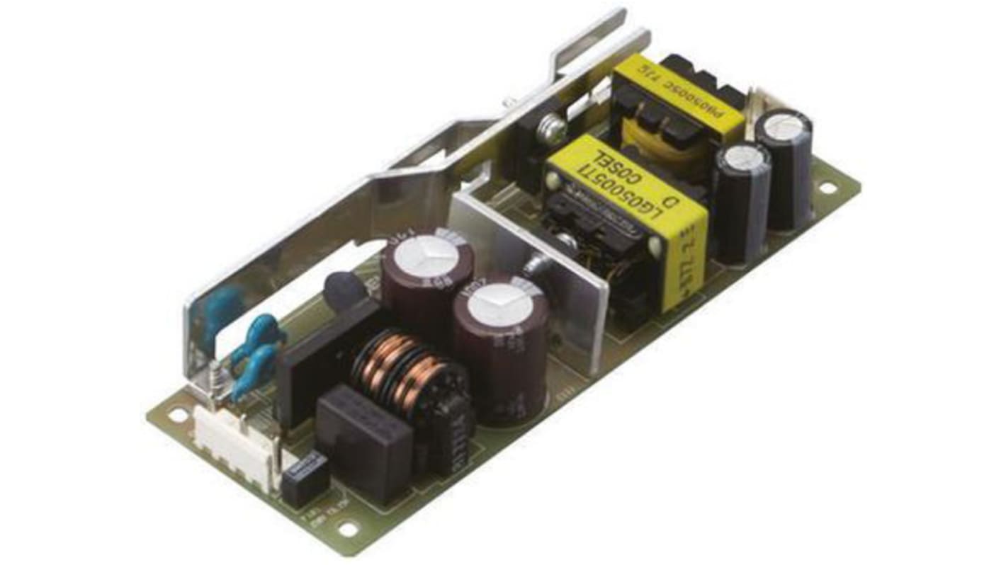 Cosel Switching Power Supply, LGA50A-24, 24V dc, 2.5A, 60W, 1 Output, 85 → 132V ac Input Voltage