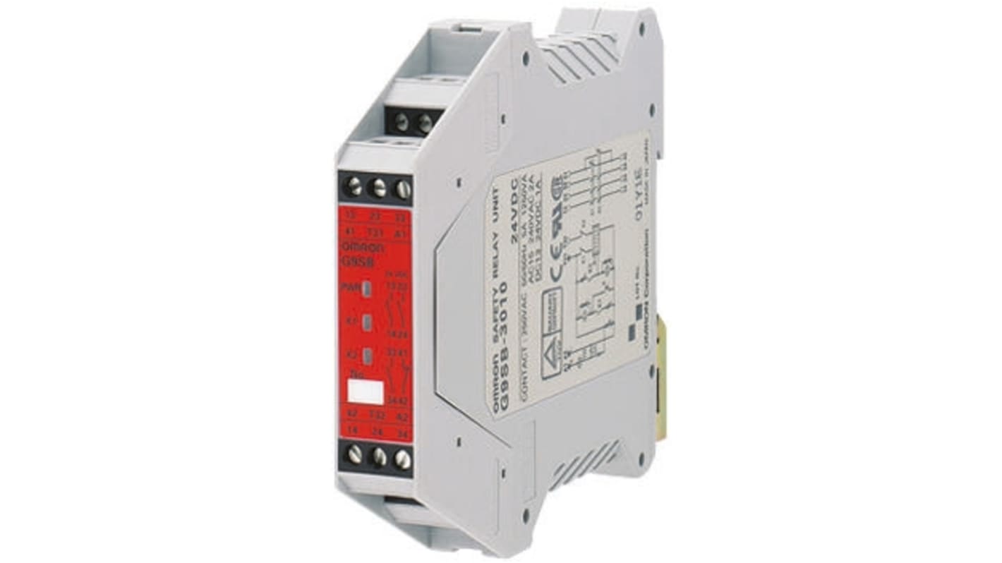 オムロン セーフティリレー, 24V dc, 安全接点:3, 緊急停止 オムロン セーフティリレー, 24V dc, 安全接点:3, 緊急停止