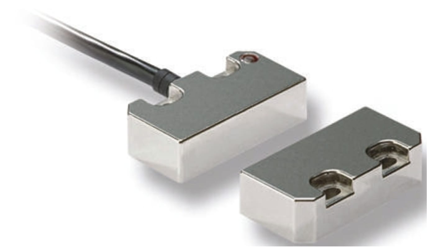 Omron F3S-TGR-N_R 2m Kabel Berührungsloser Sicherheitsschalter aus Edelstahl 24V dc, Schließer/2 Öffner, Magnet