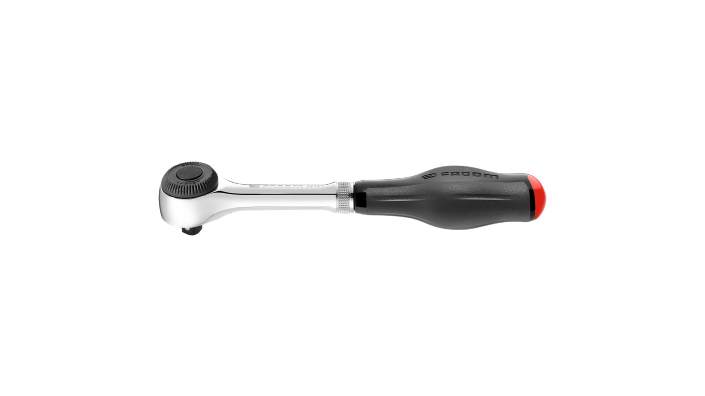 Facom J.360 3/8 in Square Ratchet with Bi-material Elastomer Handle, 233 mm Overall