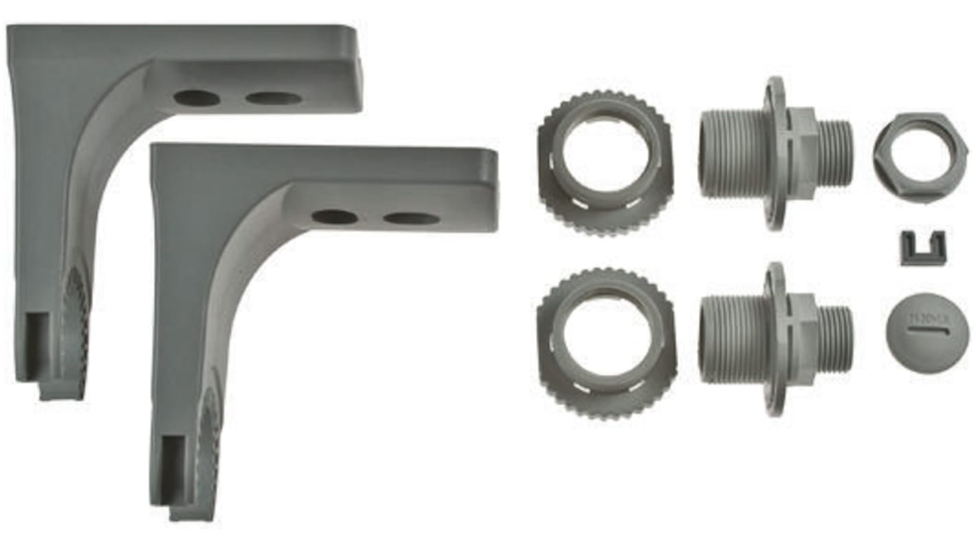 Werma IP65 Rated Grey 1 High Mounting Bracket for use with 190, 890 Traffic Light Beacons