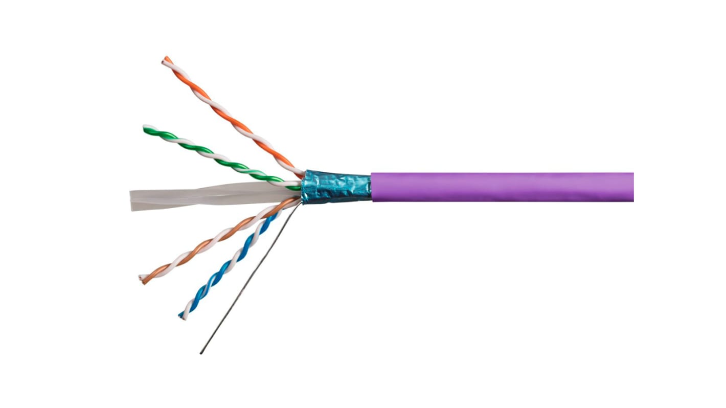 Kabel Ethernet Cat5e długość 305m Niezakończony RS PRO PVC l. żył: 1 średnica 5mm