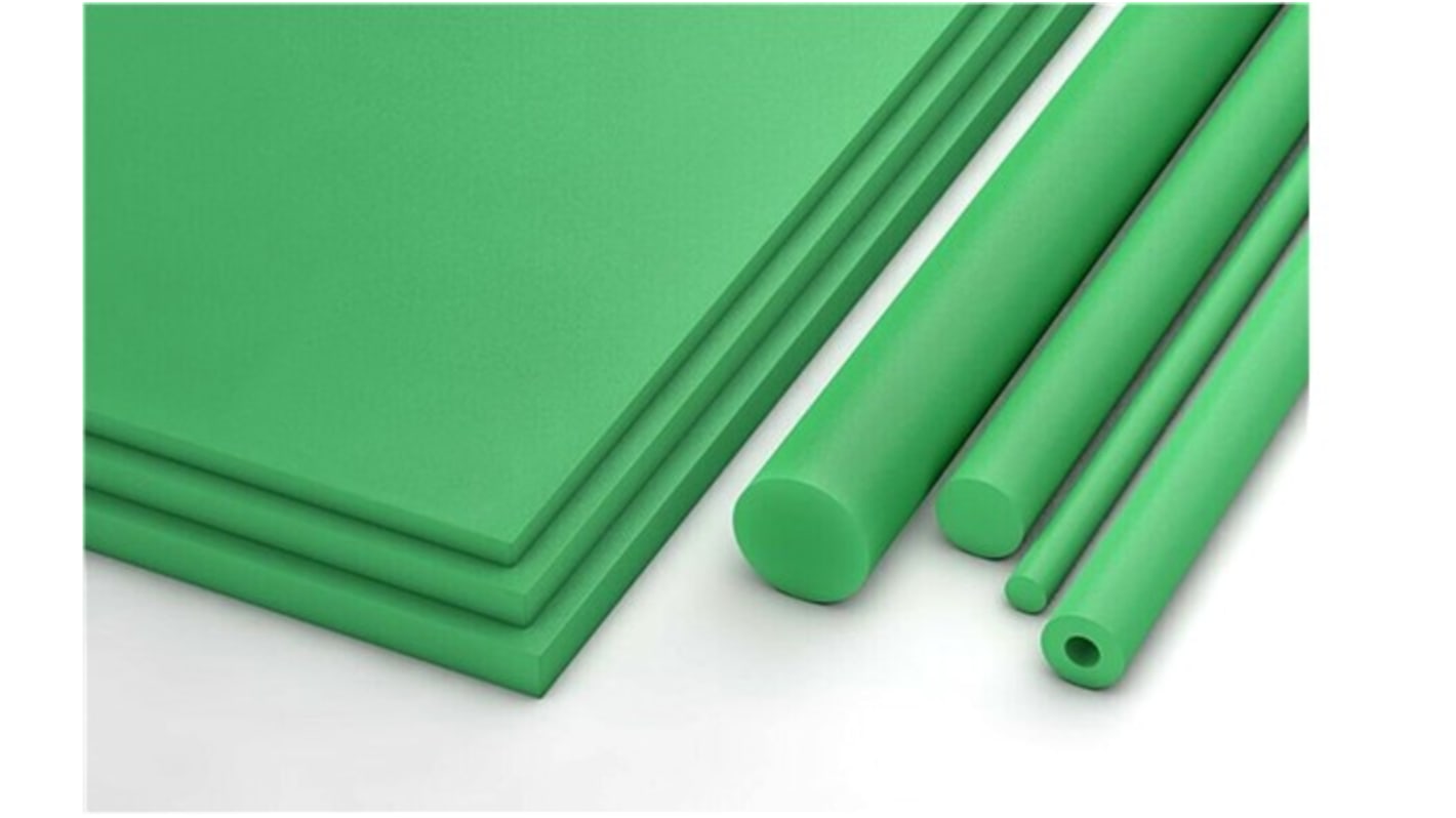 RS PRO Milled Green Plastic Sheet, 500mm x 300mm x 12mm