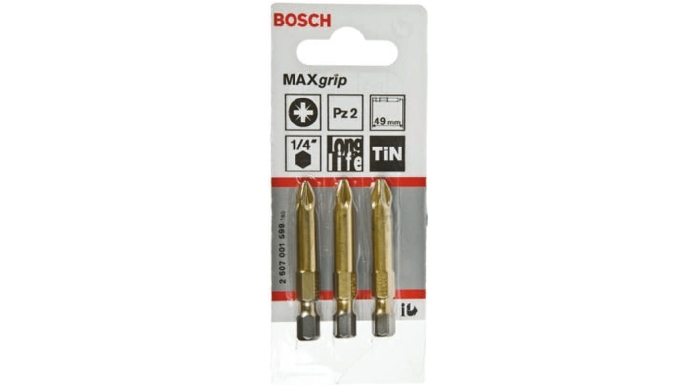 Bosch Pozidriv Screwdriver Bit, PZ2 Tip