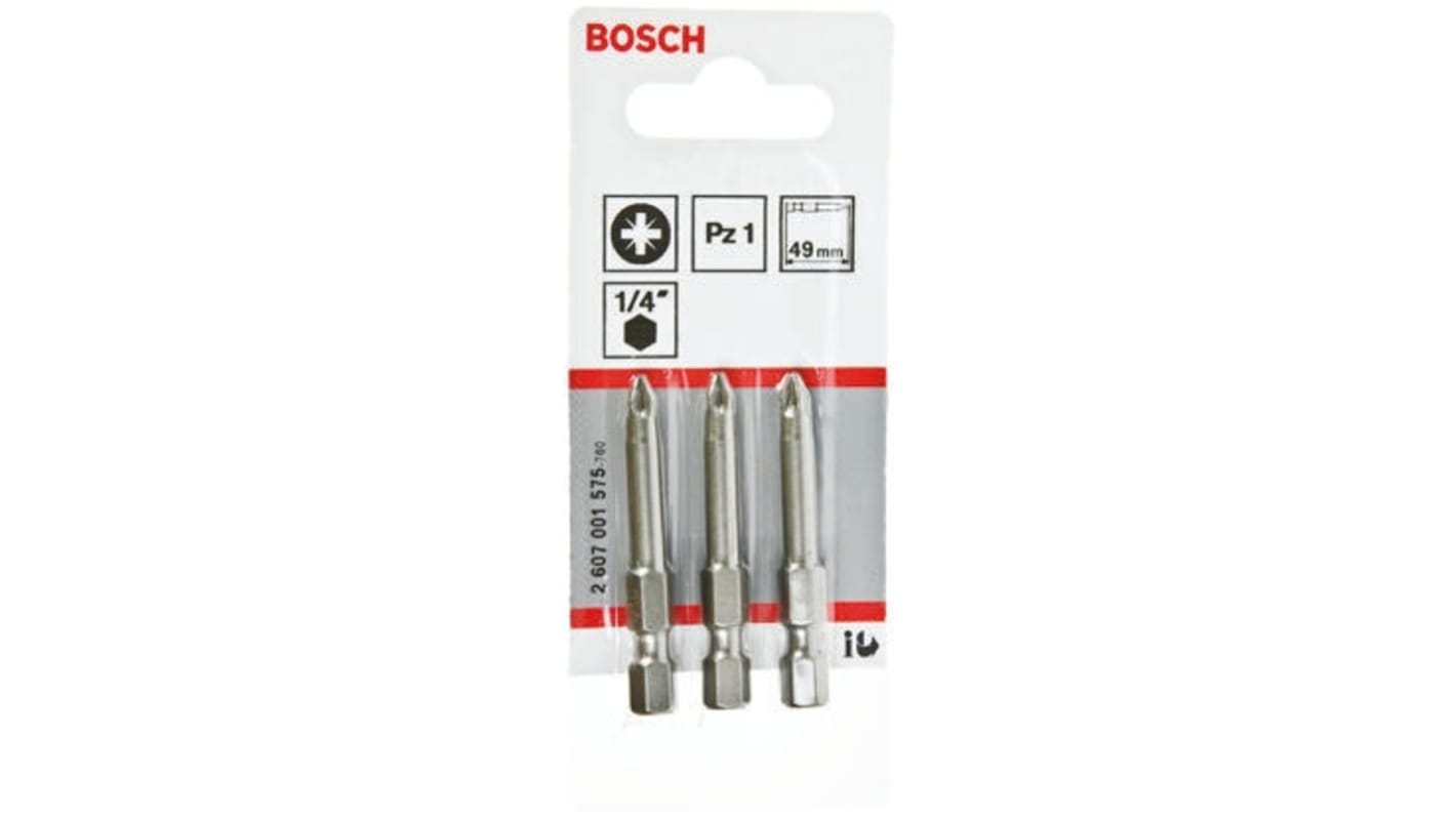 Bosch Pozidriv Screwdriver Bit, PZ1 Tip